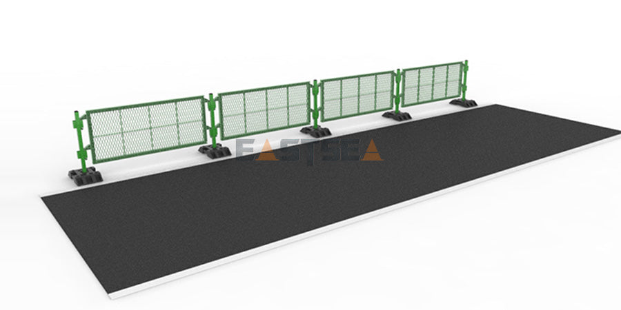 Modular Plastic Safety Barrier System with Heavy Base for Pedestrian Management & Traffic Safety
