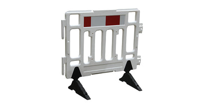 Modular Plastic Safety Barrier System with Heavy Base for Pedestrian Management & Traffic Safety