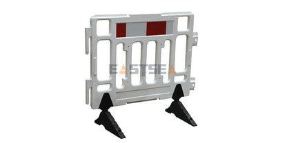 Modular Plastic Safety Barrier System with Heavy Base for Pedestrian Management & Traffic Safety