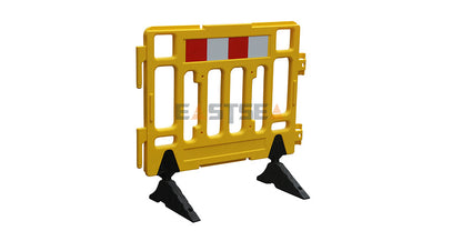 Modular Plastic Safety Barrier System with Heavy Base for Pedestrian Management & Traffic Safety