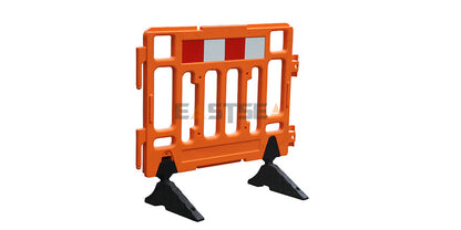 Modular Plastic Safety Barrier System with Heavy Base for Pedestrian Management & Traffic Safety