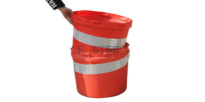 Heavy Duty Safety Drum / Slim Traffic Barrel / 2-Parts Safety Drum for Traffic Management & Hazard Marking