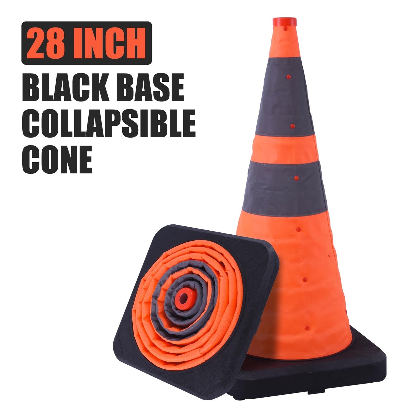 28Inch Collapsible Cone - side angle