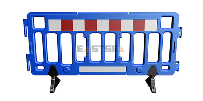 Modular Plastic Safety Barrier System with Heavy Base for Pedestrian Management & Traffic Safety
