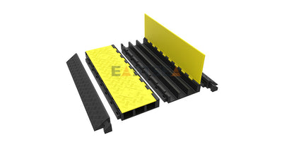 AMS Cable Protector System – Heavy Duty Interlocking Cable and Hose Protection Ramp for High Traffic Areas