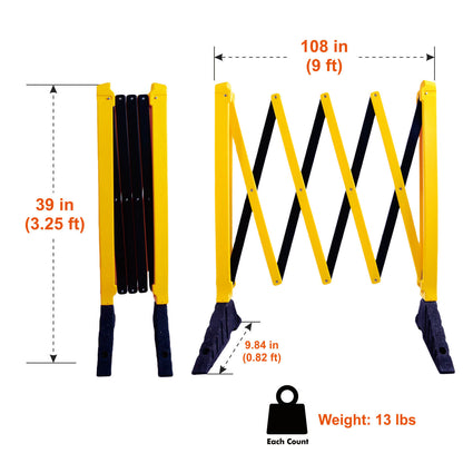 Expandable Barrier with Heavy Feet 2PCS