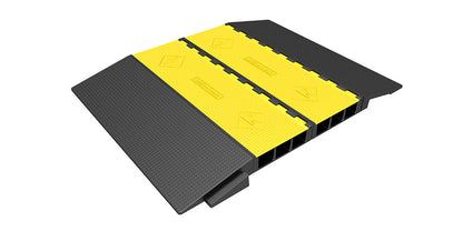 AMS Cable Protector System – Heavy Duty Interlocking Cable and Hose Protection Ramp for High Traffic Areas