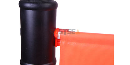 Modular Plastic Safety Barrier System with Heavy Base for Pedestrian Management & Traffic Safety