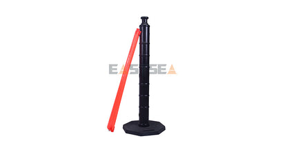 Modular Plastic Safety Barrier System with Heavy Base for Pedestrian Management & Traffic Safety