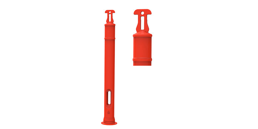Heavy Duty Flexible Delineator Post with Looper, Round, Grab & π-Top Options for Traffic Safety