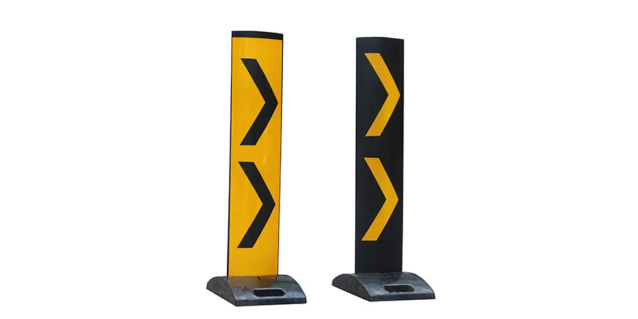 Collapsible & Stackable Flexible Delineator Panel with SpringBack Chevron Design for Traffic Safety