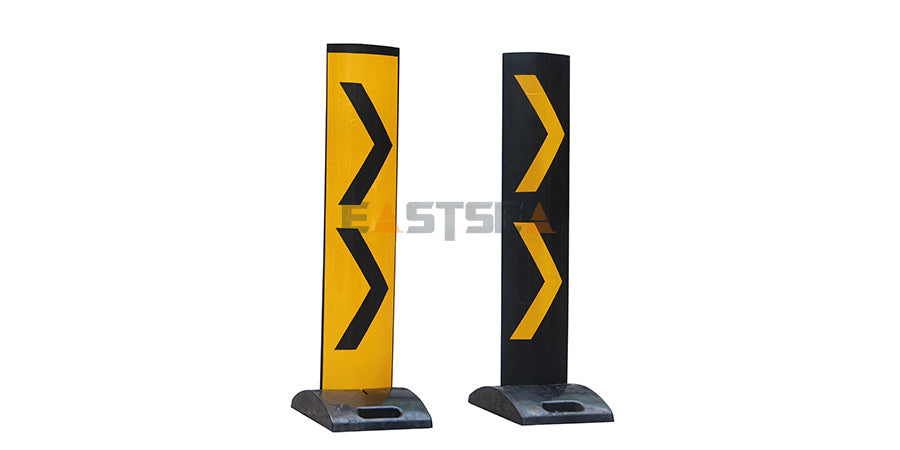 Collapsible & Stackable Flexible Delineator Panel with SpringBack Chevron Design for Traffic Safety