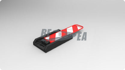 Collapsible & Stackable Flexible Delineator Panel with SpringBack Chevron Design for Traffic Safety