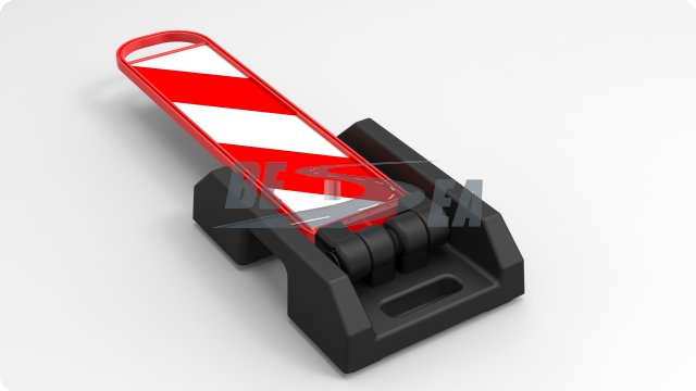 Collapsible & Stackable Flexible Delineator Panel with SpringBack Chevron Design for Traffic Safety