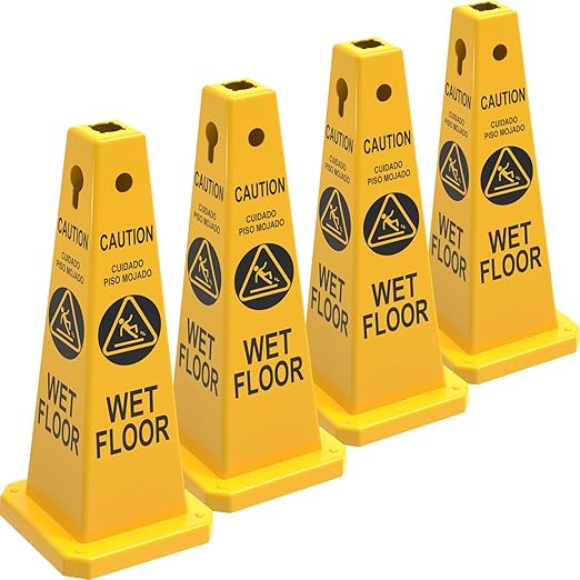 27Inch Caution Safety Cone - side angle