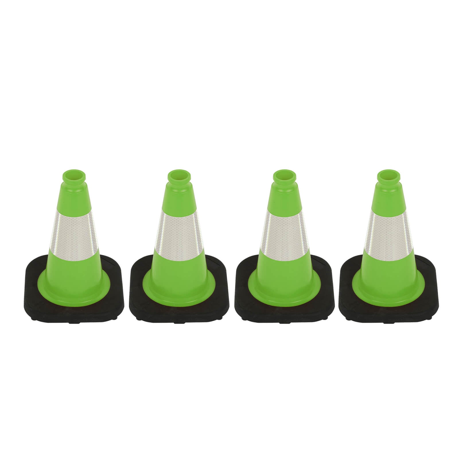 12 inch heavy-duty PVC traffic cone with reflective stripe