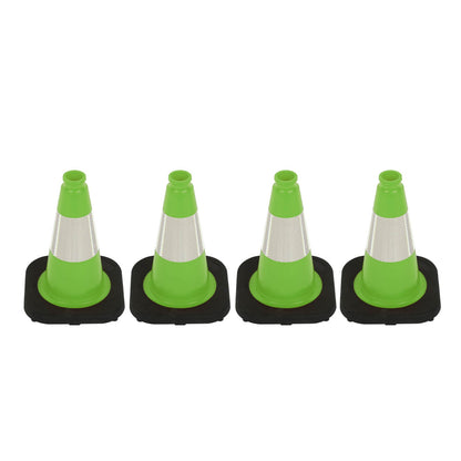 12 inch heavy-duty PVC traffic cone with reflective stripe