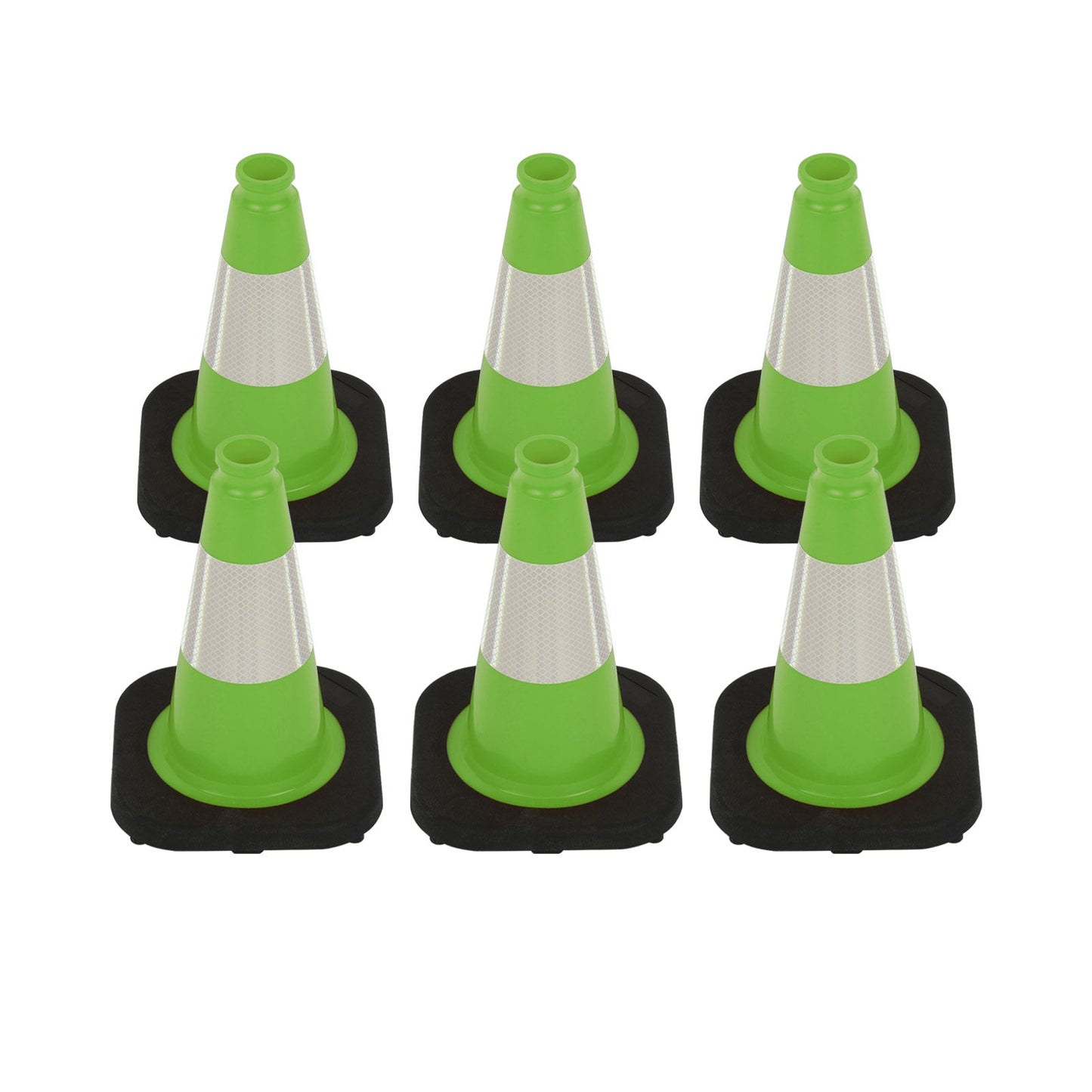 12 inch heavy-duty PVC traffic cone with reflective stripe