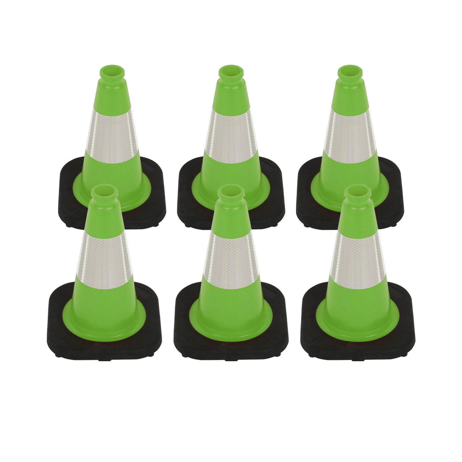 12 inch heavy-duty PVC traffic cone with reflective stripe