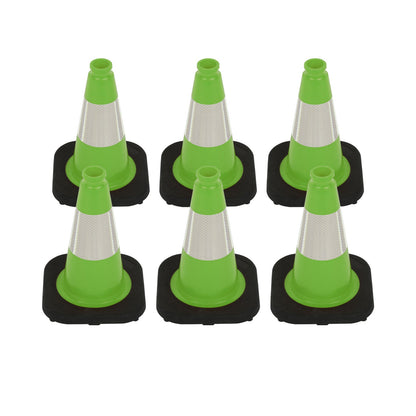 12 inch heavy-duty PVC traffic cone with reflective stripe