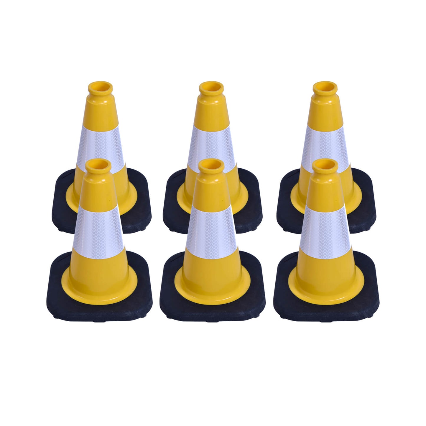 12 inch heavy-duty PVC traffic cone with reflective stripe