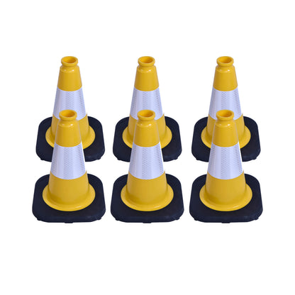 12 inch heavy-duty PVC traffic cone with reflective stripe