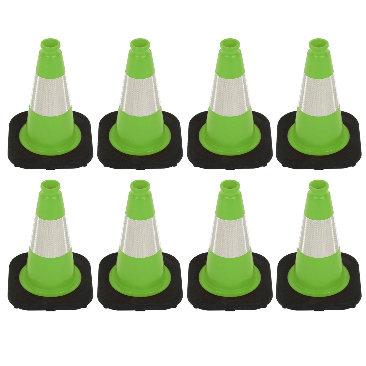 12 inch heavy-duty PVC traffic cone with reflective stripe