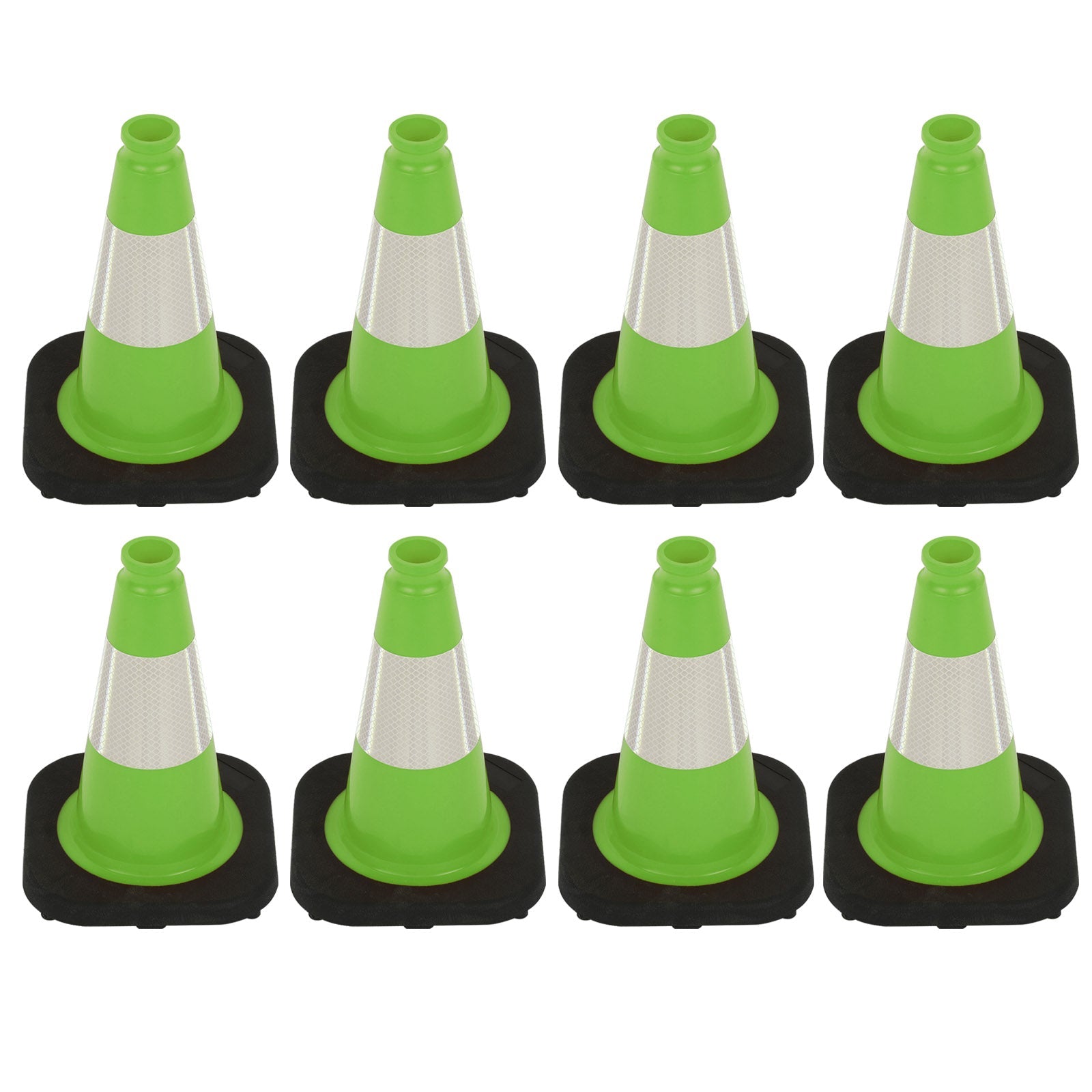 12 inch heavy-duty PVC traffic cone with reflective stripe