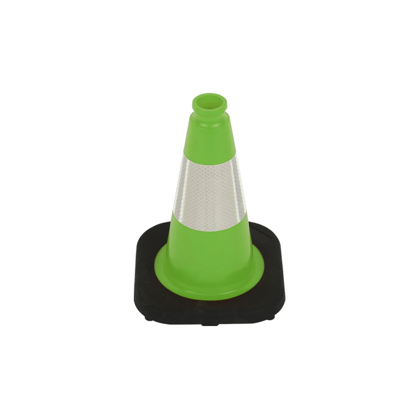 12 inch heavy-duty PVC traffic cone with reflective stripe