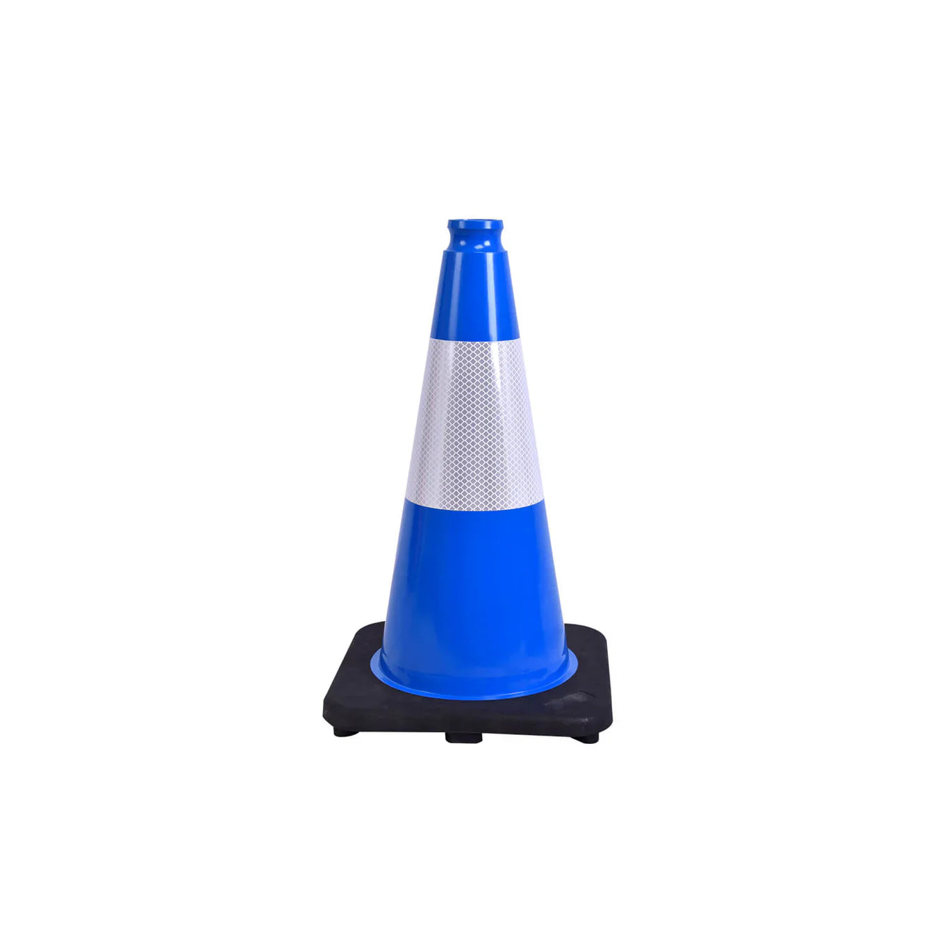 18 inch heavy-duty PVC traffic cone with reflective stripe