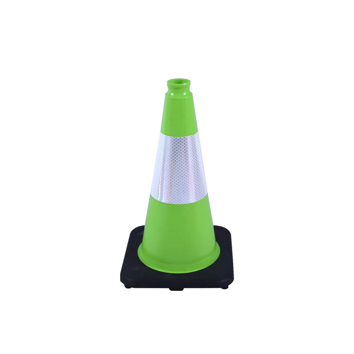 18 inch heavy-duty PVC traffic cone with reflective stripe