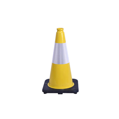 18 inch heavy-duty PVC traffic cone with reflective stripe