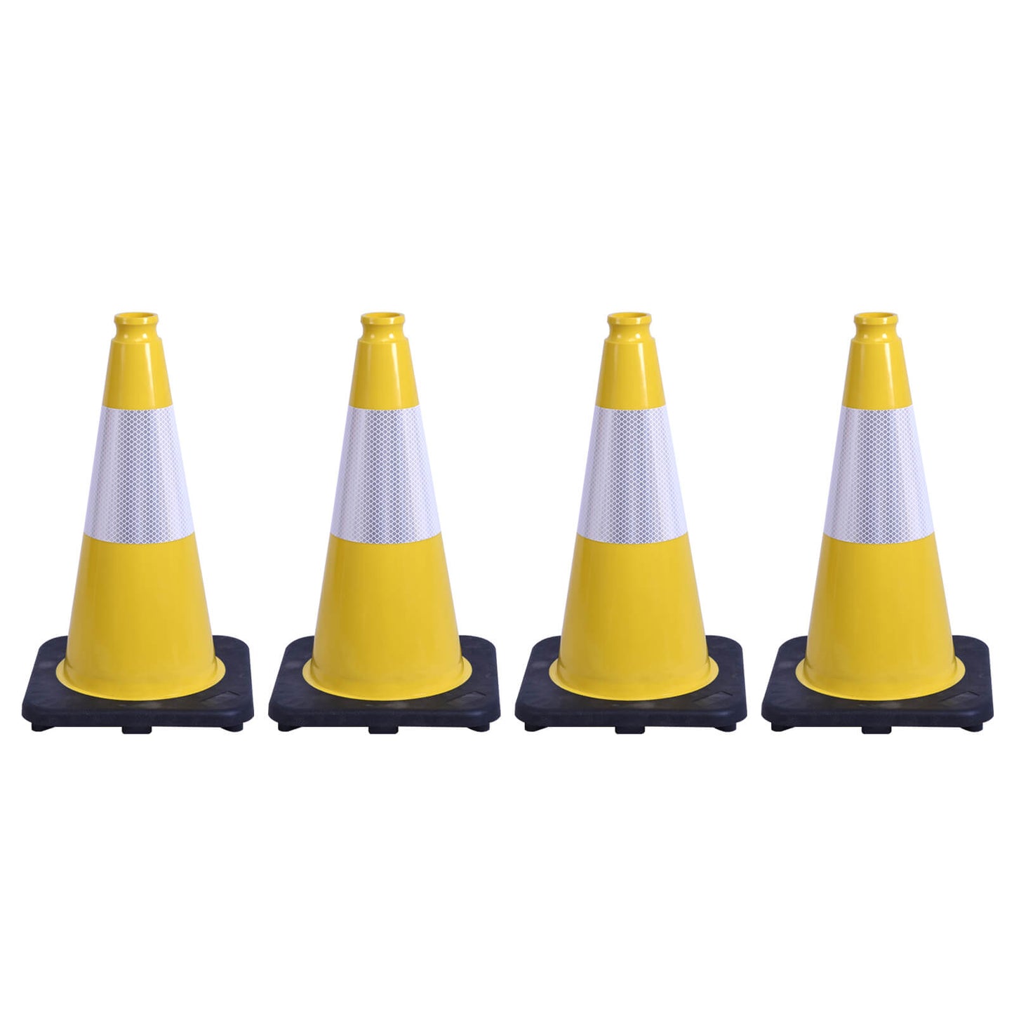 18 inch heavy-duty PVC traffic cone with reflective stripe