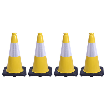 18 inch heavy-duty PVC traffic cone with reflective stripe