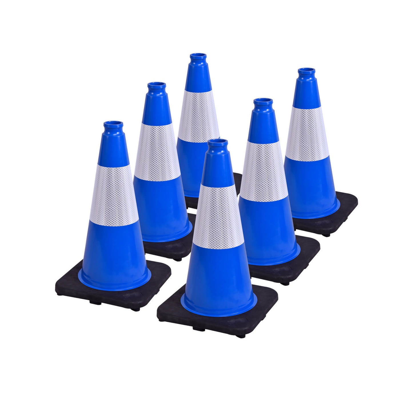18 inch heavy-duty PVC traffic cone with reflective stripe