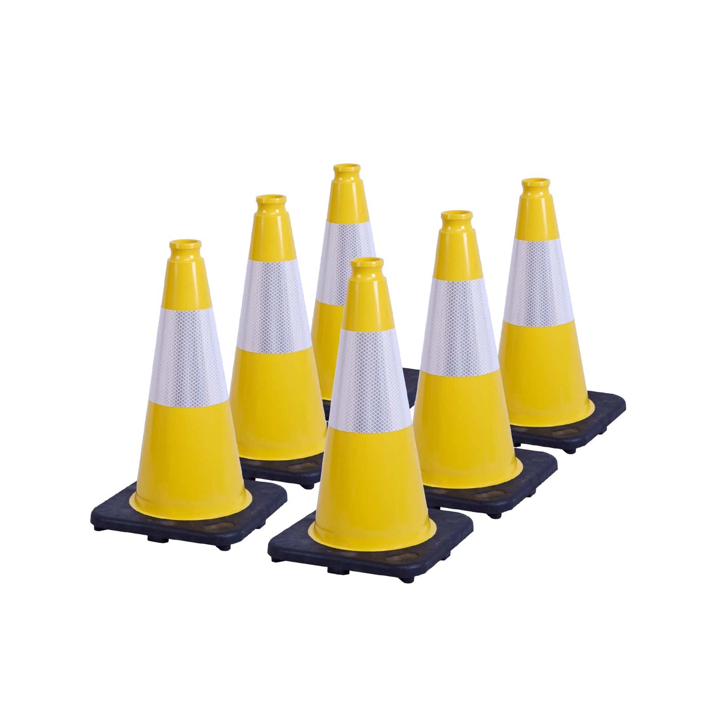 18 inch heavy-duty PVC traffic cone with reflective stripe