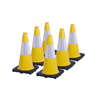 18 inch heavy-duty PVC traffic cone with reflective stripe