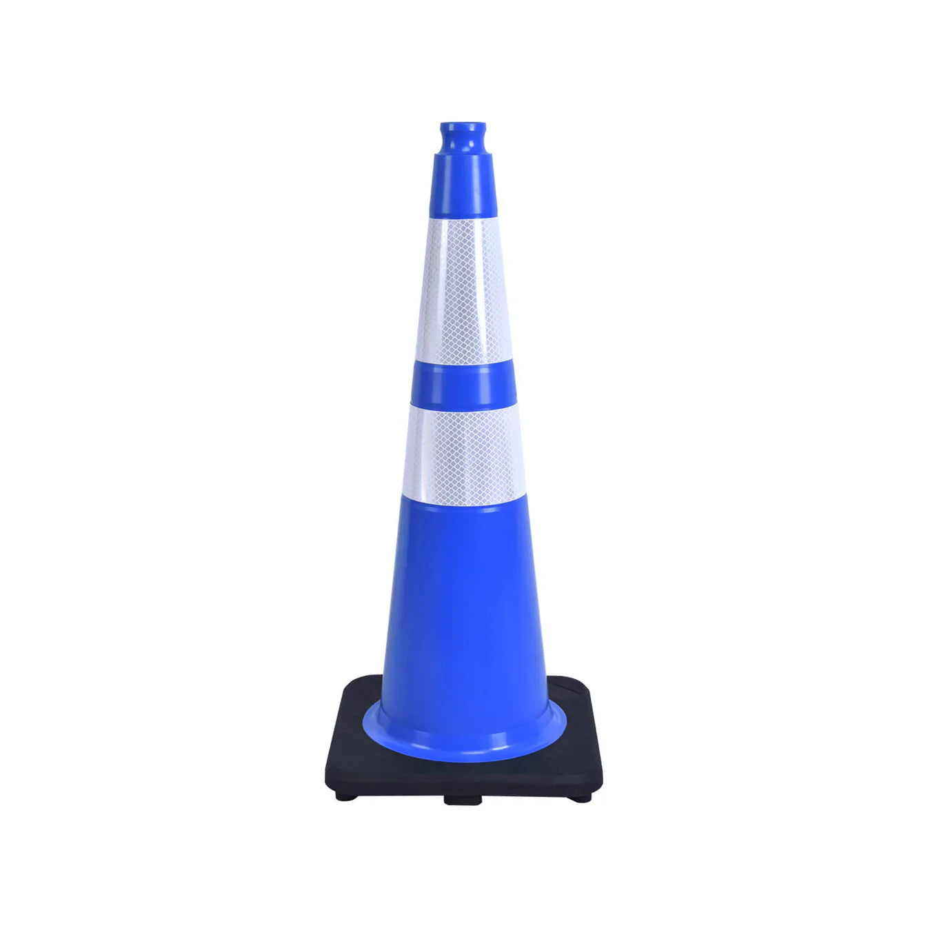 28 inch heavy-duty PVC traffic cone with reflective stripe