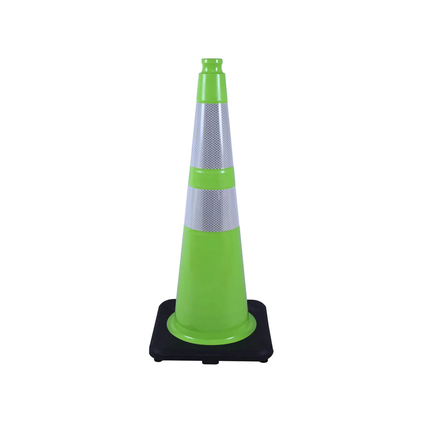 28 inch heavy-duty PVC traffic cone with reflective stripe