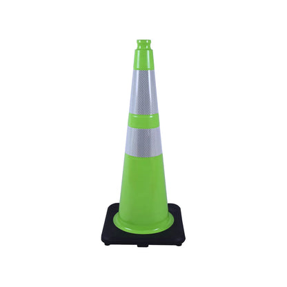 28 inch heavy-duty PVC traffic cone with reflective stripe