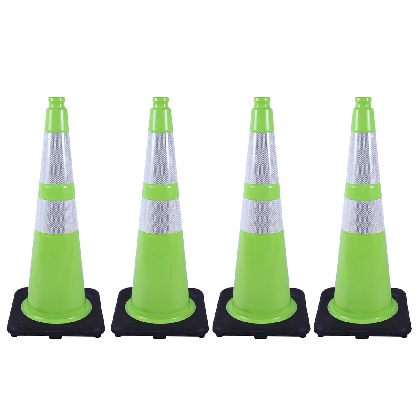 28 inch heavy-duty PVC traffic cone with reflective stripe