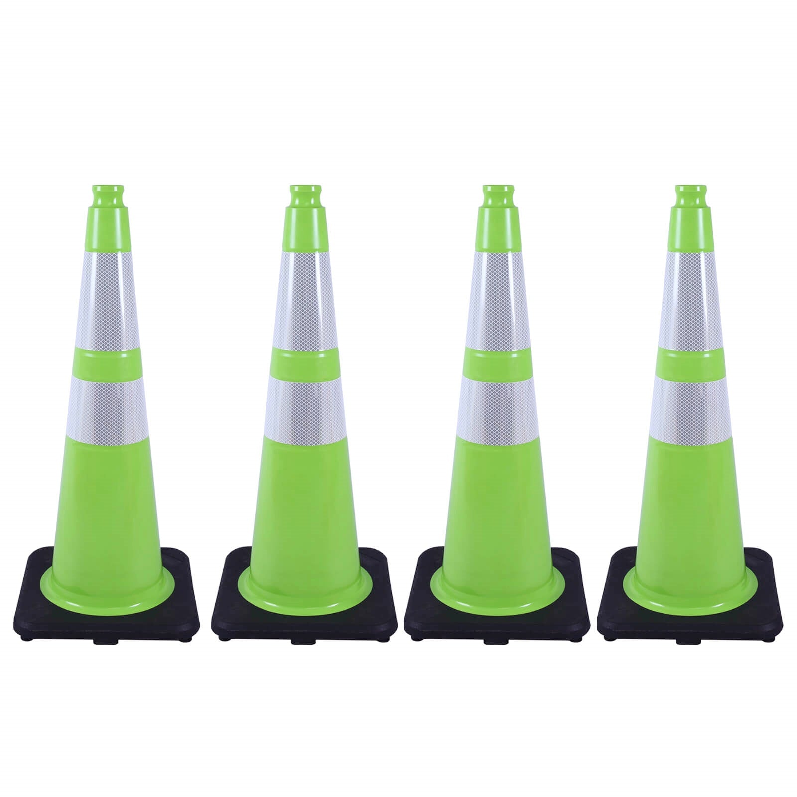 28 inch heavy-duty PVC traffic cone with reflective stripe