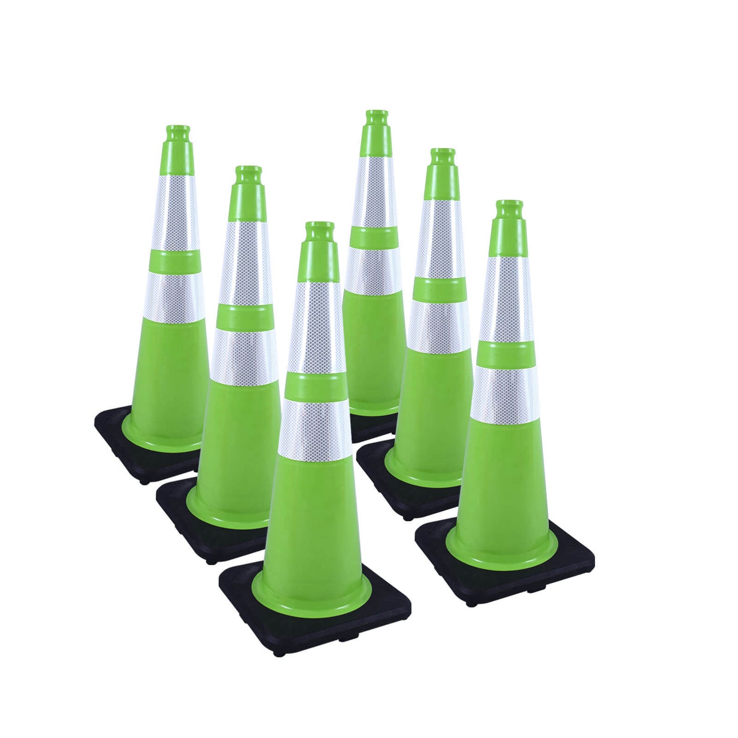 28 inch heavy-duty PVC traffic cone with reflective stripe