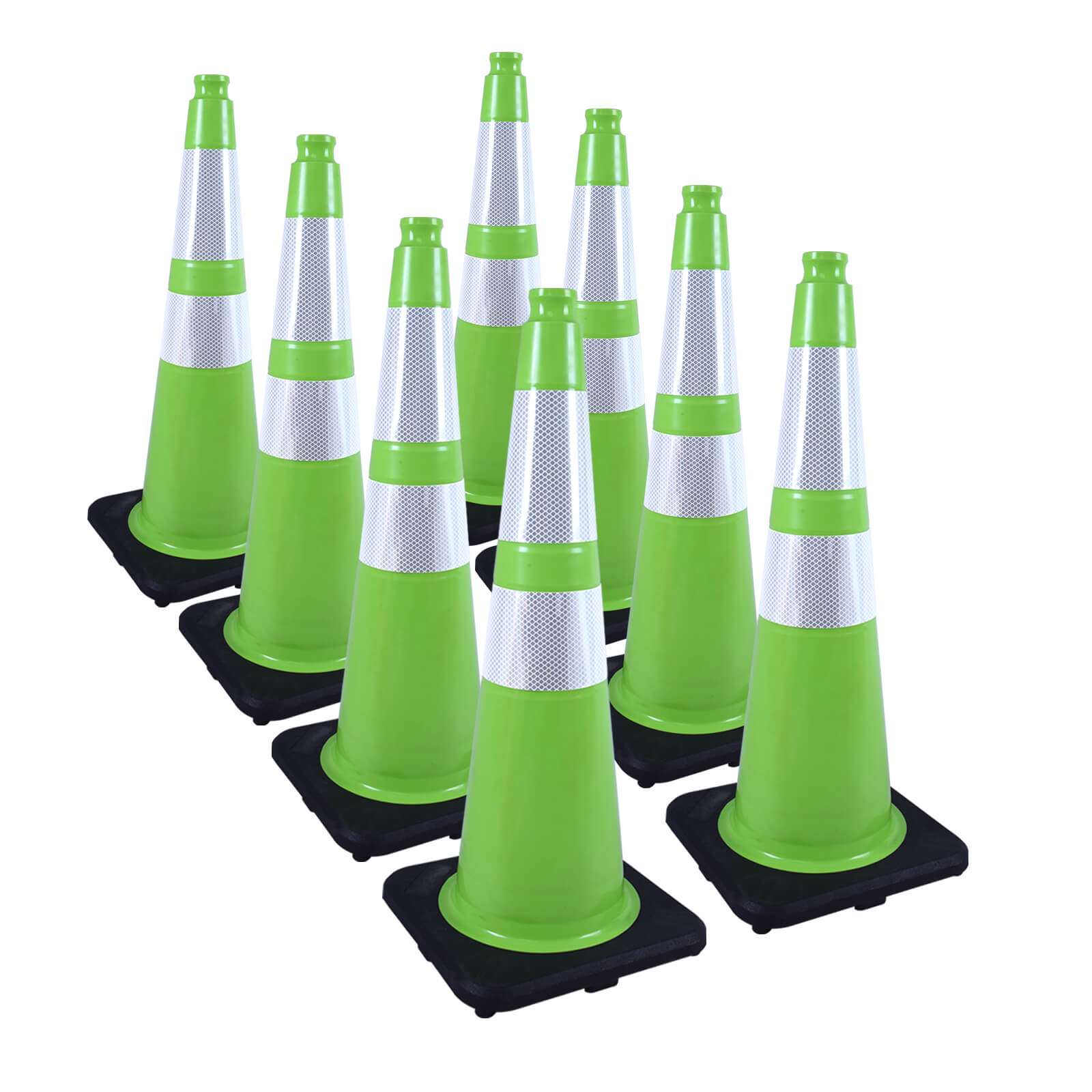 28 inch heavy-duty PVC traffic cone with reflective stripe