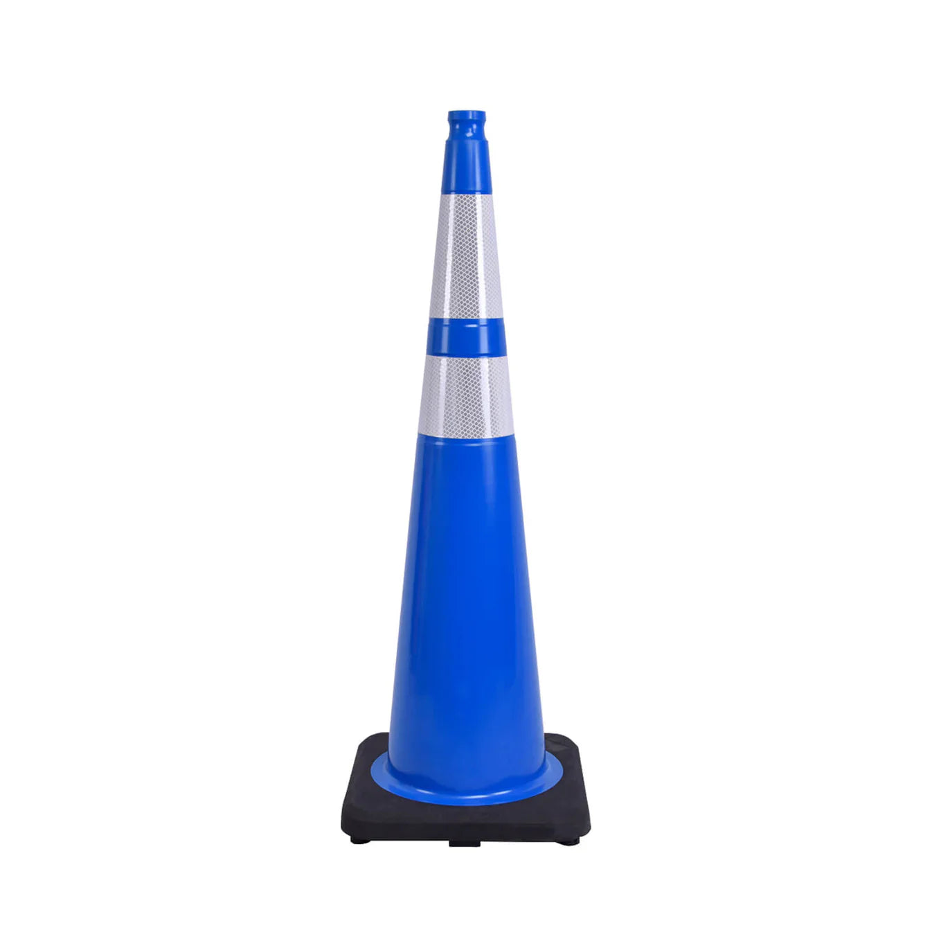 36 inch heavy-duty PVC traffic cone with reflective stripe