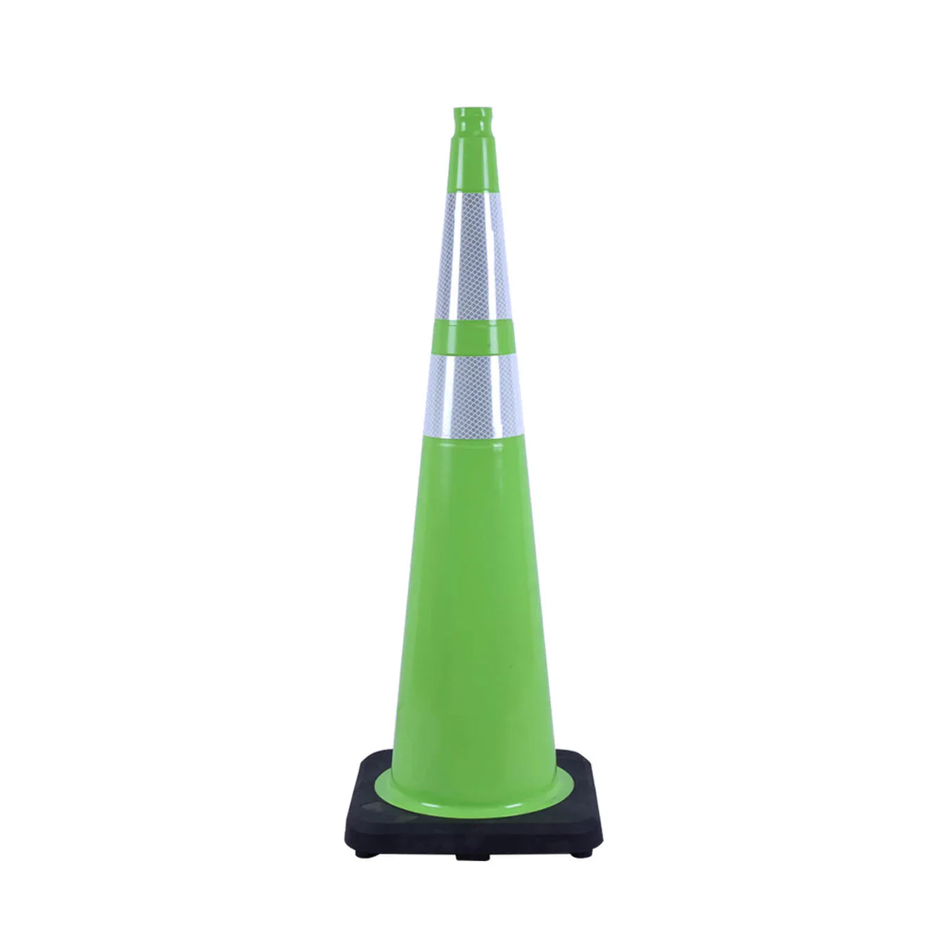 36 inch heavy-duty PVC traffic cone with reflective stripe