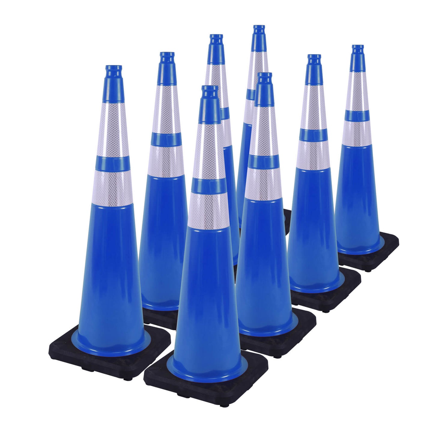 36 inch heavy-duty PVC traffic cone with reflective stripe
