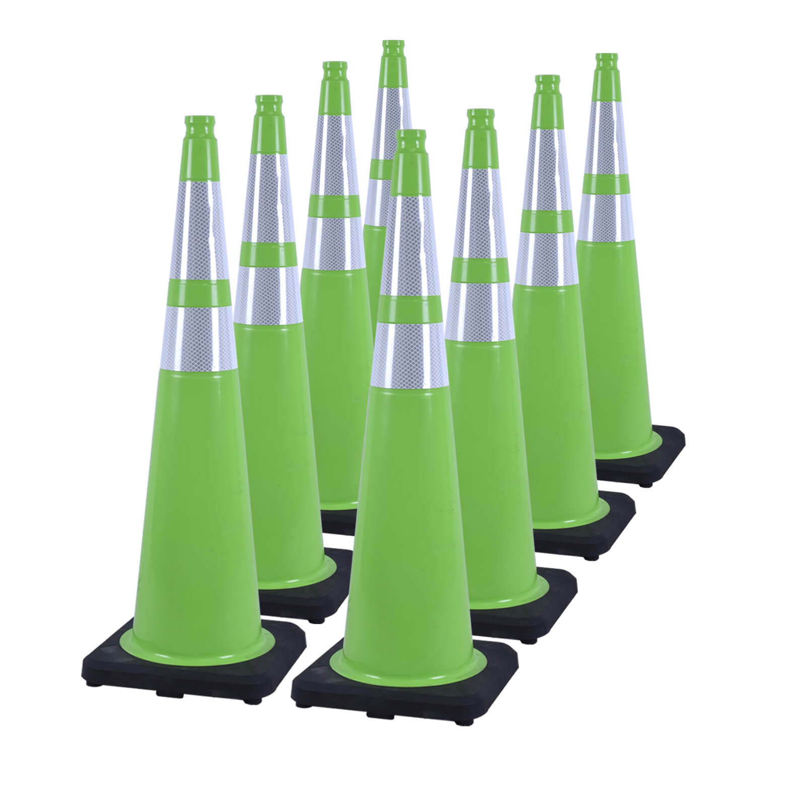36 inch heavy-duty PVC traffic cone with reflective stripe