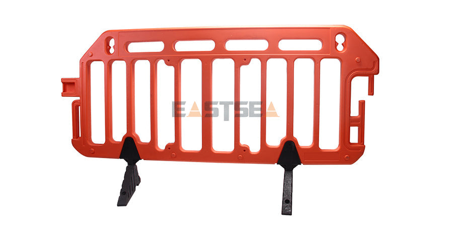 Modular Plastic Safety Barrier System with Heavy Base for Pedestrian Management & Traffic Safety