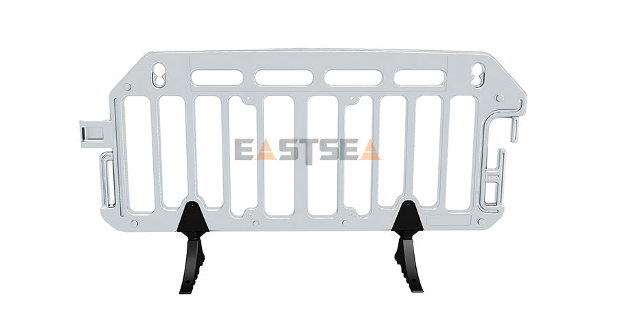 Modular Plastic Safety Barrier System with Heavy Base for Pedestrian Management & Traffic Safety